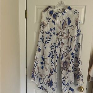 Floral Patterned Wide-Leg Pants